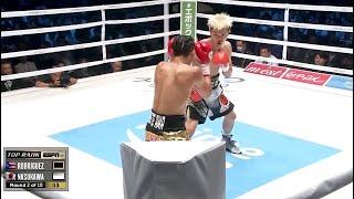 TENSHIN NASUKAWA impressively destroys JONATHAN RODRIGUEZ in three brutal rounds.