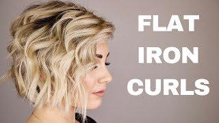 HOW TO CURL WITH A FLAT IRON  short hair