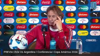 Ricardo Gareca y Paulo Díaz I PREVIA Chile Vs Argentina I Conferencia I Copa América 2024