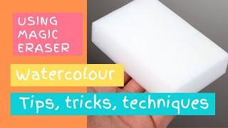 How to use magic eraser - get rid of watercolour mistakes