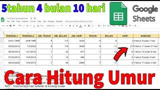 PASTI BISA CARA MENGHITUNG UMUR USIA OTOMATIS DI SPREADSHEET EXCEL