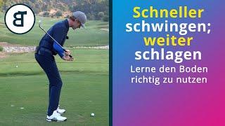 Lange Schläge  Schneller schwingen mithilfe von Bodendruck  Profis vs Amateure  Golf Schwung