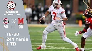 CJ Stroud Ohio State QB vs Maryland 2022