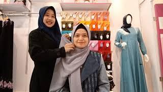 TUTORIAL HIJAB PASHMINA PAD MUTIF NGANJUK  085784584524