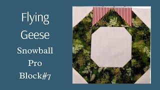 Snowball Pro Wreath Quilt Block 7 Precuts Simple Flying Geese  Winter Quilt Along Series