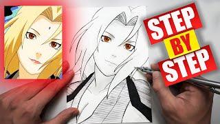 How To Draw Tsunade From Naruto Easy Step by Step