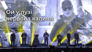 Ukrainian song Oi u luzi chervona kalyna  Opera singers at Žalgiris arena