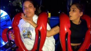 2 girls FAINT on SLINGSHOT amusement park ride ️*** Big Funny Scare