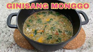 GINISANG MONGGO NA MAY KALABASA AT ALUGBATI  THE BEST MONGGO RECIPE