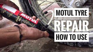 MOTUL TYRE REPAIR  HOW TO USE  TYRE PUNCTURE SOLUTION