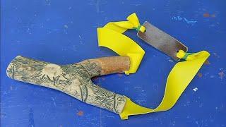 how to make slingshot at home easy with simple things DIY