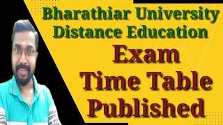 Bharathiar University Distance Education Exam Time Table PublishedKCS Classes