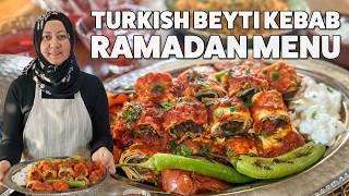 Easy Turkish BEYTI KEBAB Ramadan Menu With Bulgur & Fruit Compote - Air Fryer Friendly