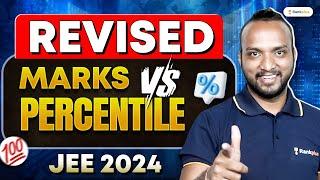 JEE 2024  Revised  Marks Vs Percentile  Rank Vs Percentile  Sourabh Sir #jee2024 #jeemain