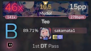 10.5⭐Live sakamata1  Omoi - Teo Motto +HDDT 89.71% {46} - osu