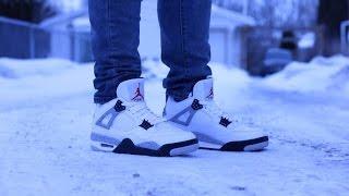 2016 JORDAN 4 WHITE CEMENT  Review & On Feet  HD