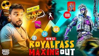 OMG  Maxing Out New A7 Royale Pass   1 To 100 Rp Max 