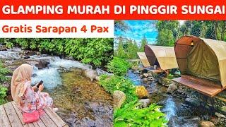 TERBARU‼️GLAMPING & VILLA MURAH DI PINGGIR SUNGAI TAMAN KOPI GUNTANG #wisatabandung #glampingmurah