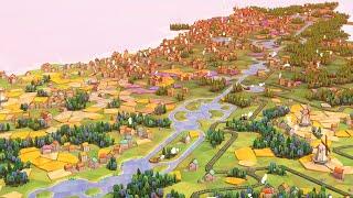 NEW - Building Perfect Villages Farms Railroads & Canals  Dorfromantik City Builder Gampelay