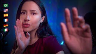 ASMR Visual & whispers for sleep  coconut rain hand movements light camera brushing +