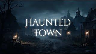 Haunted Town Ambience and Music ️🪦  haunted town at night rain wind blowing #ambientmusic