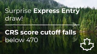 CRS score falls below 470 in surprise Express Entry draw  Nov 25 2020