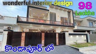 Villa for sale at KONDAPUR ll 98 LACKHS ll wonderful interior design..