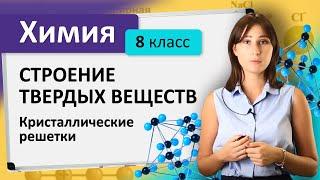 Строение твердых веществ. Кристаллические решетки. Химия 8 класс.