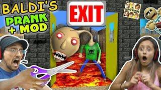 BALDIS BASICS NO EXIT ESCAPE + PRANK & MOD FGTEEV RAGE Teacher Ending Education & Learning #2