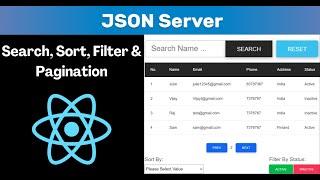 Implement Search Sort Filter & Pagination using JSON Server in React