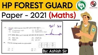 HP Forest Guard Exam 2021  Maths Section  Fully Solved with concept  By Ashish sir