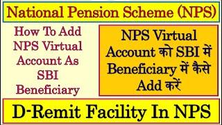 How To Add NPS Virtual Account As SBI Beneficiary  How To Add NPS Account As Beneficiary In SBI