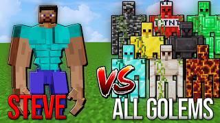 Mutant Steve vs ALL Mutant Golems  Minecraft ▶