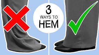3 WAYS TO HEM for Beginners  NO sewing HAND sewing & MACHINE sewing methods