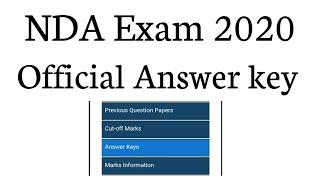 NDA Exam 2021 Official Answer Key  UPSC 