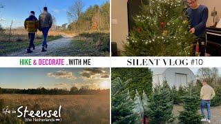 Hike and decorate a Christmas Tree with me  RELAXING SILENT HIKING & DECORATING VLOG #10