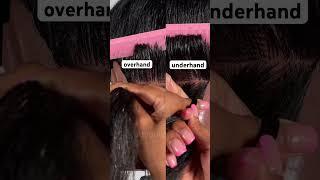 overhand vs. underhand  which one are you?  #braidtutorial #knotlessbraids