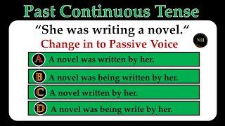 Active and Passive Voice  Past Continuous Tense  English Grammar Quiz  No.1 Quality English