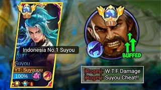 SUYOU BUILD COUNTER META ROGER SOLO RANKED  TOP 1 HERO SUYOU BROKEN BUILD & EMBLEM 2024 MLBB