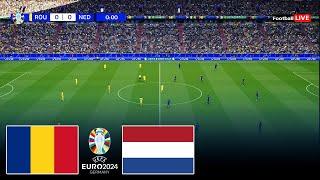 LIVE  ROMANIA vs NETHERLANDS I UEFA EURO 2024 - ROUND OF 16 - MATCH LIVE TODAY  REALISTIC PES