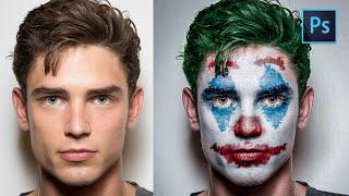  Photoshop Tutorial  JOKER FACE PHOTO EDIT - EASY