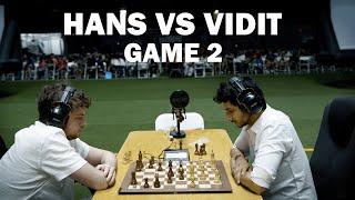 GM Hans Niemann Vs GM Vidit Gujrathi  GAME 2  Universal Chess Tour
