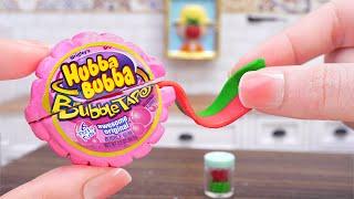 Awesome Miniature Hubba Bubbba Bubble Tape  ASMR Tiny Chewing Gum & Mini Food by Miniature Cooking