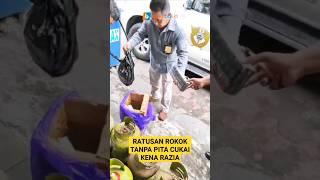 RATUSAN ROKOK TANPA PITA CUKAI KENA RAZIA