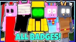 HOW TO GET ALL 25 BADGES in PIGGY RP W.I.P  ROBLOX