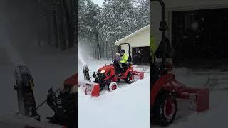 Sveta Helps Grampa Clear Snow
