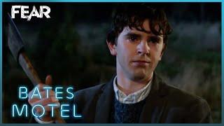 Norman Threatens Alex with an Axe  Bates Motel