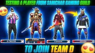 Sanichar Yt’s Guild Player Testing To Join Our Guild Team D Garena Free Fire