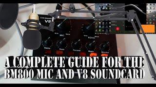 The complete BM800 Condenser mic and V8 Sound card Review Setup Test and Tips