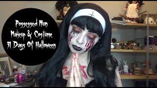 Day 16 Possessed Nun Makeup & Costume